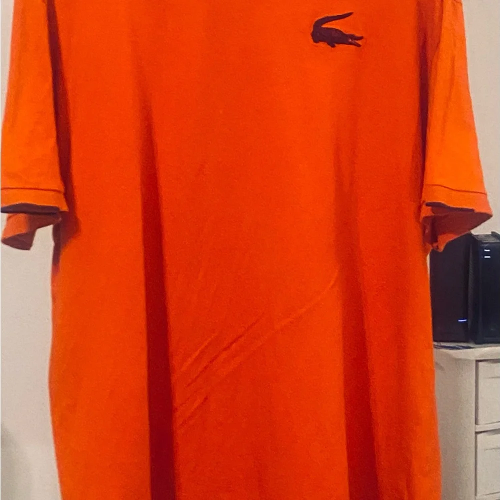 VINTAGE LACOSTE T SHIRT LIMITED EDT SZ9 XXL 5191L ORANGE BLUE PIT 24 LENGTH 30 - Picture 4 of 9
